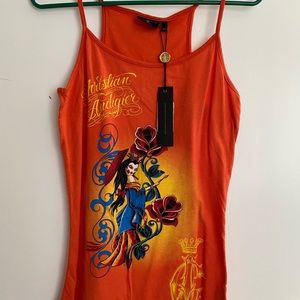 Christian Audigier Tank Top. Size medium